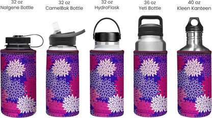 24-30oz 750ml Water Bottle Carrier with Shoulder Strap, Water Bottle Insulator - Midnight Mums