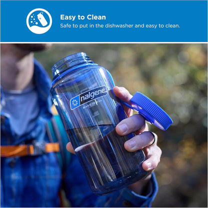 Nalgene 32 oz Wide Mouth Water Bottle | BPA-Free, Durable & Leak Proof, Lightweight Bottle for Hiking & Gym, Work & Travel