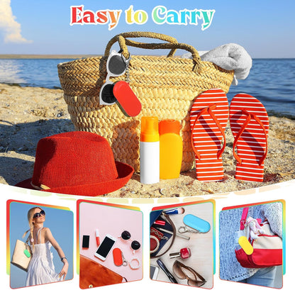 Meanplan 4 Sets Cruise Ship Essentials,4 Set Silicone Straws with Case Reusable Silicone Portable Drinking Straw Set for Party Travel Cold or Hot with 4 Carry Case, 4 Cleaning Brushes (Classic Color)