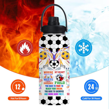 Pickleball Water Bottle 32oz Stainless Steel Insulated Vaccum with Lid, Pickleball Gifts for Pickleball Players, Pickleball Lovers, Women Girls Ladies
