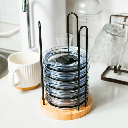 2PC Tumbler Lid Organizer, Detachable Cup Lid Organizer for Simple Modern Tumbler/Yeti Tumbler/Stanley Tumbler Lids, Holds up to 20 Lids, Cup Organizer for Kitchen Organizers and Storage