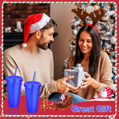 24 Pack Plastic Tumblers with Lids and Straw, Reusable Cups with Lids and Straws Colorful Cups for Cold Drink Iced Coffee, Plastic Tumbler Bulk for Party Birthday Gifts (24 oz, Stylish Colors)