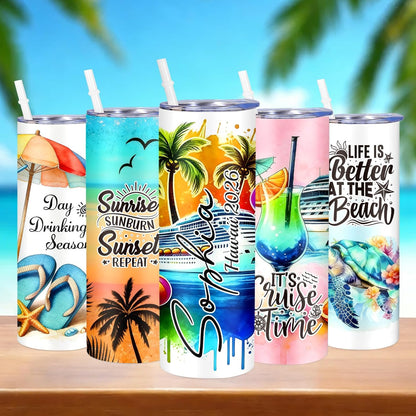 Girl Trip Gifts for Women, Personalized Girls Trip Tumblers with Name Text, Custom Beach Tumbler, Road Trips Vacation Cruise Cup with Lid and Straw, Bachelorette Party Girl Weekend Gift For Friend