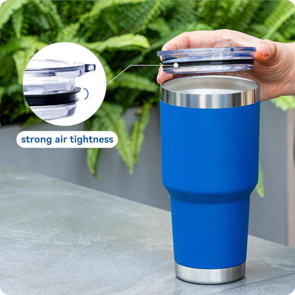 2 Pack 20 oz Tumbler Lids,Replacement Spill Proof Splash Resistant Slider Mug Toppe for Yeti Ramble and More Coffee Mugs,Straw Friendly