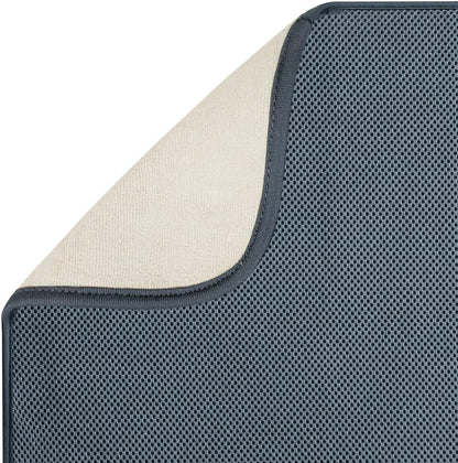 iDesign iDry Fabric Mini Kitchen Countertop Absorbent Dish Drying Mat , 18" x 9" - Black