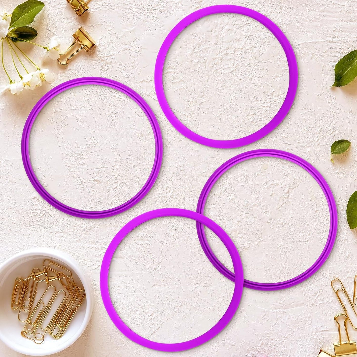 6pcs Gasket Replacement for Owala 40oz Tumbler, Rubber Lid Seal Ring Water Bottle Accessories Replacement Part Compatible with Owala 40oz Stainless Steel Cup (Pink)