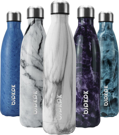 BJPKPK Insulated Water Bottle 12oz Small Stainless Steel Water Bottles Reusable Metal Thermal Keep Cold and Hot,Dreamy Purple - Colors A