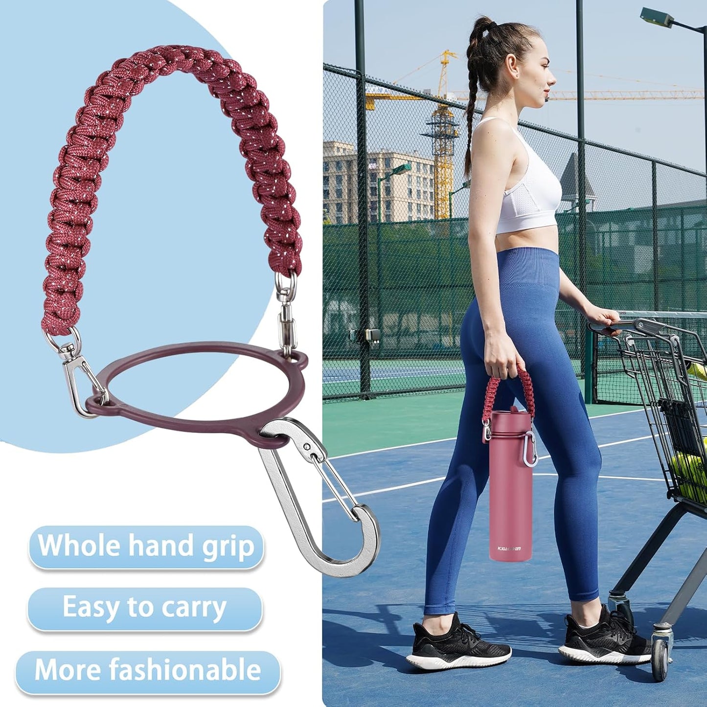 KXIAOCHEN Insulated Water Bottle With Strap, Cold For 48 Hrs Leak Proof, Triple Wall Stainless Steel Sports Water Bottle With Straw And Spout Lid For Gym Hiking Travel