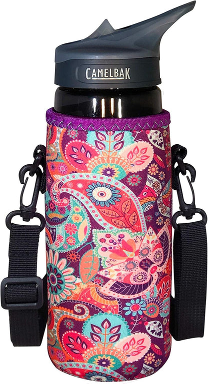 24-30oz 750ml Water Bottle Carrier with Shoulder Strap, Water Bottle Insulator - Midnight Mums
