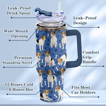 Beagle Gifts for Women Men, 40oz Stainless Steel Insulated Tumbler Travel Cup Mug, Funny and Unique Beagle Gifts for Dog Lover - Colors B