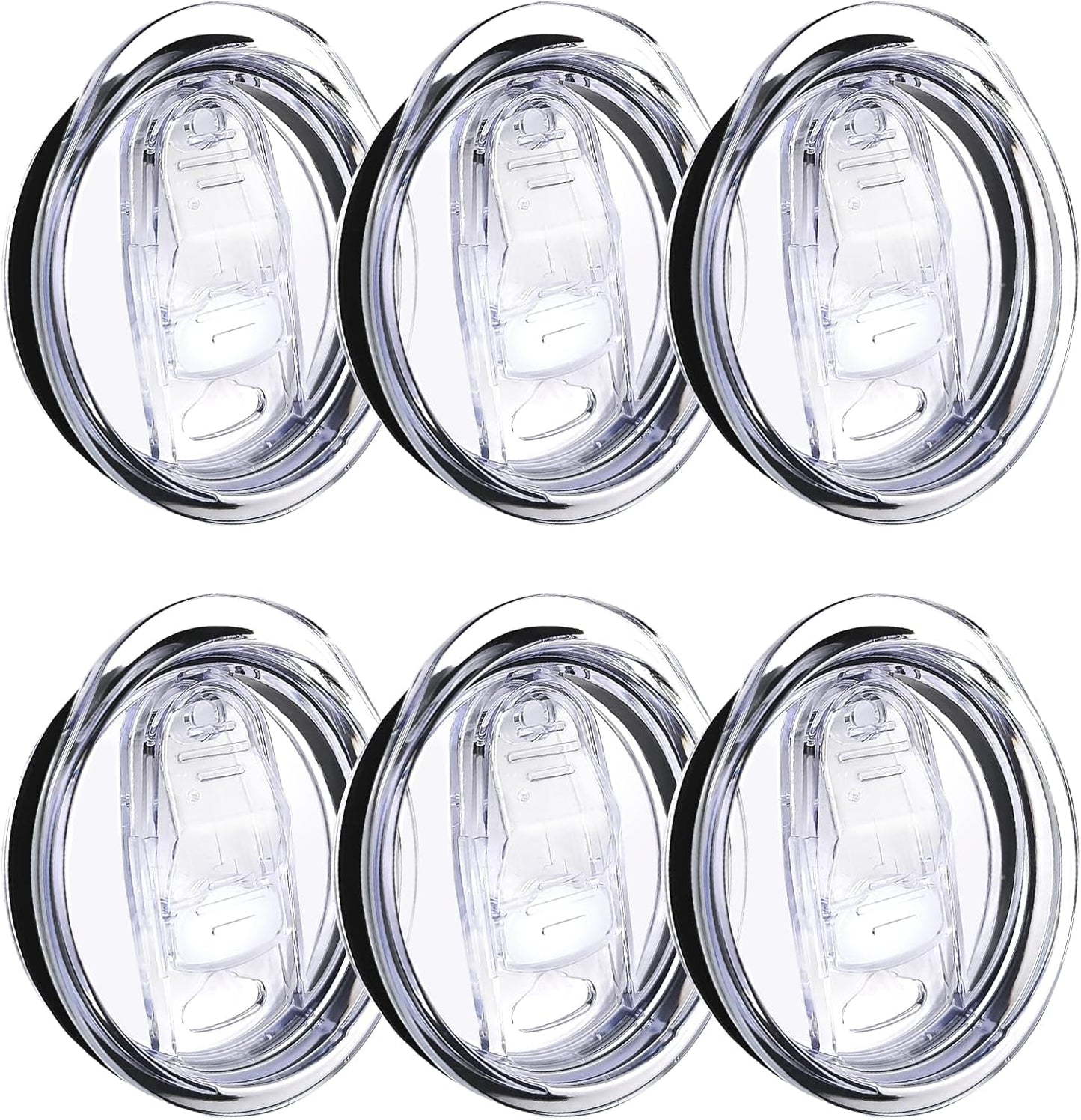 20oz Skinny Tumbler Replacement Lids 2 Pack,Spill Proof Splash Resistant Silicone Sliding Covers,Straw Friendly, BPA Free