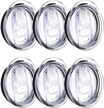 20oz Skinny Tumbler Replacement Lids 2 Pack,Spill Proof Splash Resistant Silicone Sliding Covers,Straw Friendly, BPA Free