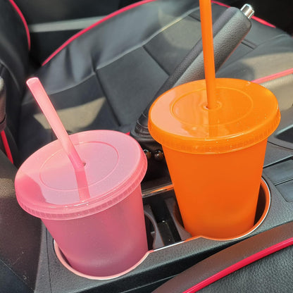 Suertestarry Tumbler with Straw and Lid,Water Bottle Iced Coffee Travel Mug Cup,Reusable Plastic Cups,Perfect for Parties,Birthdays,24oz-5 Pack (Rainbow, 5pack)
