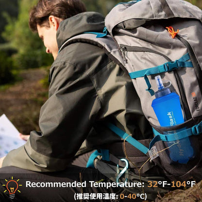 Azarxis TPU Soft Flask Collapsible Water Bottles BPA-Free 250ml 350ml 500ml for Hydration Vest Pack Running Hiking Cycling Climbing