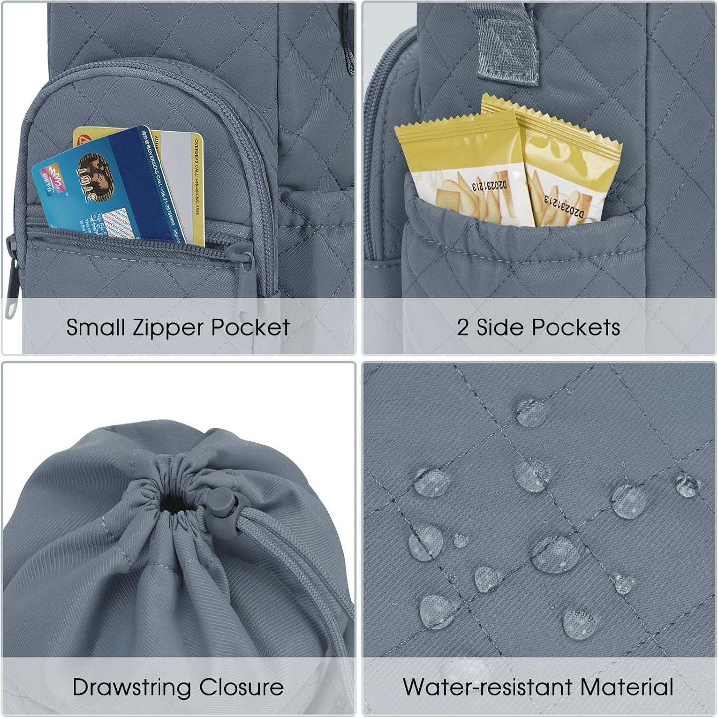sportsnew Water Bottle Holder 40oz Crossbody Insulated Cup Sleeve Water Bottle Carrier Sling Bag with Phone Pocket, Walking