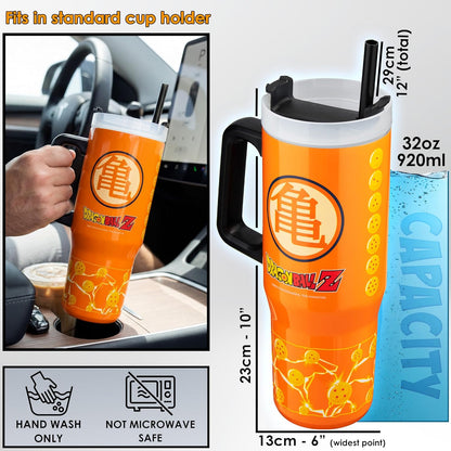 Get Trend One Piece Tumbler with Handle and Straw 32 oz, Keeps Hot 8 Hrs, Cold 12H & Ice 42H, BPA-Free Insulated Stainless Steel Water Bottle, Leak Proof Travel Mug, Anime Gifts (Multi One Piece)