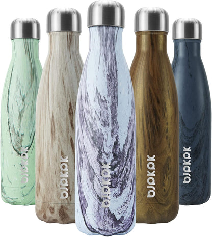 BJPKPK Insulated Water Bottle 12oz Small Stainless Steel Water Bottles Reusable Metal Thermal Keep Cold and Hot,Dreamy Purple - Colors A