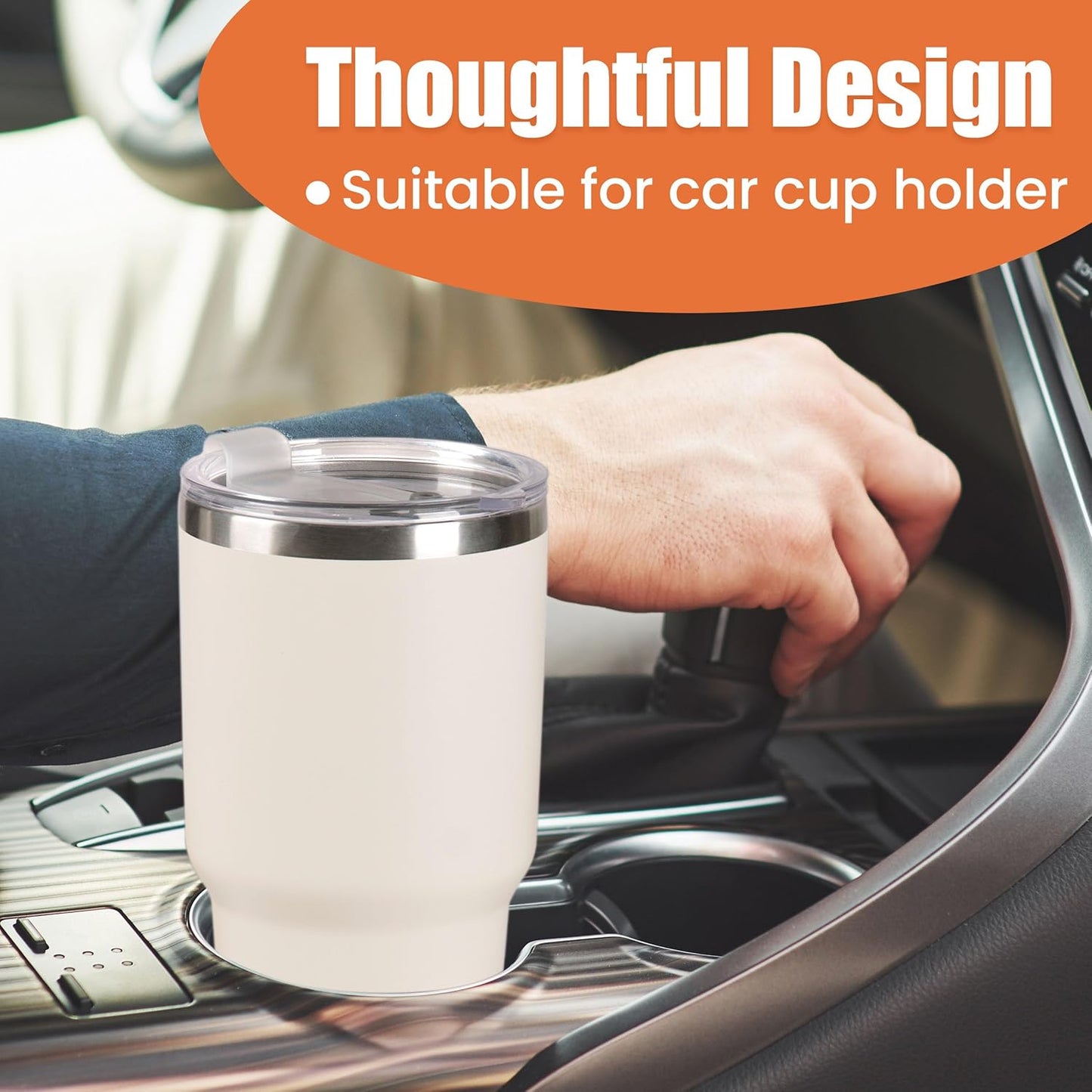 D·S 30oz Blue Tumbler Stainless Steel Double Wall Vacuum Insulated Mug with Straw and Lid, Cleaning Brush for Cold and Hot Beverages