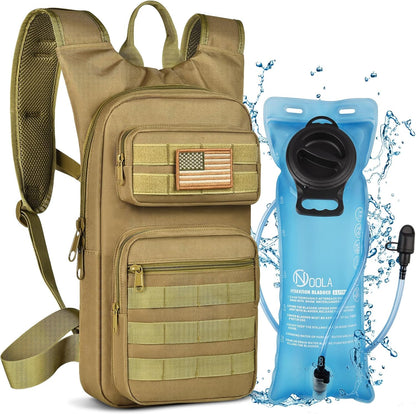 NOOLA Hydration Backpack with 3L TPU Water Bladder, Tactical Molle Water Backpack for Men Women, Hydration Pack for Hiking, Biking, Running and Climbing