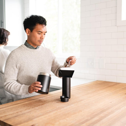 MiiR Flip Traveler 16oz - Double-Wall Vacuum Insulated with Flip Lid, BPA-Free Stainless Steel Construction, Insulated Tumbler for Hot or Cold Drinks