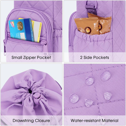 sportsnew Water Bottle Holder 40oz Crossbody Insulated Cup Sleeve Water Bottle Carrier Sling Bag with Phone Pocket, Walking