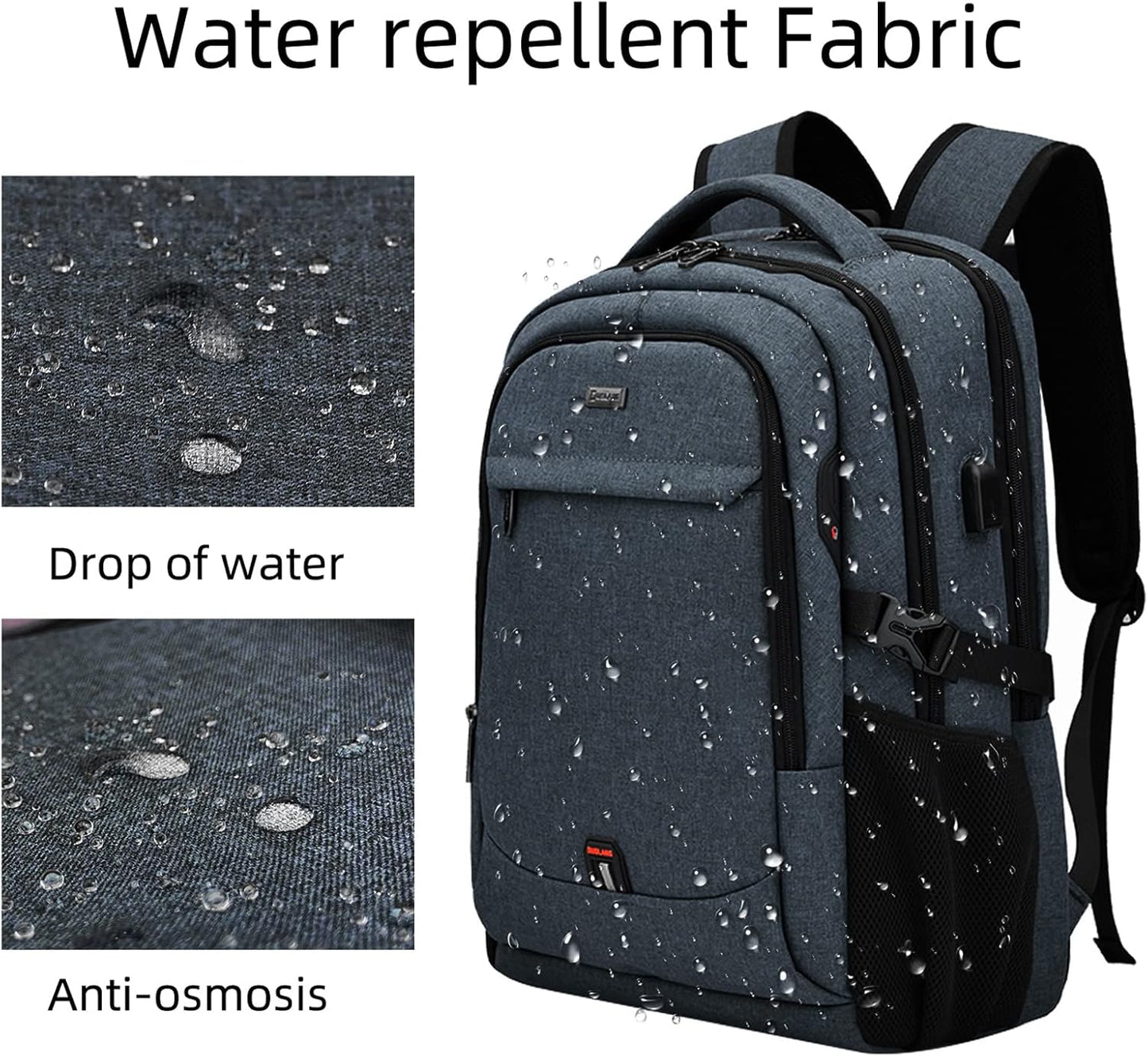 DUSLANG 17 Inch Laptop Backpack for Travel Water Resistant College Backpack for Men/Women Laptop Bag with USB Charging Port,Black - Colors B