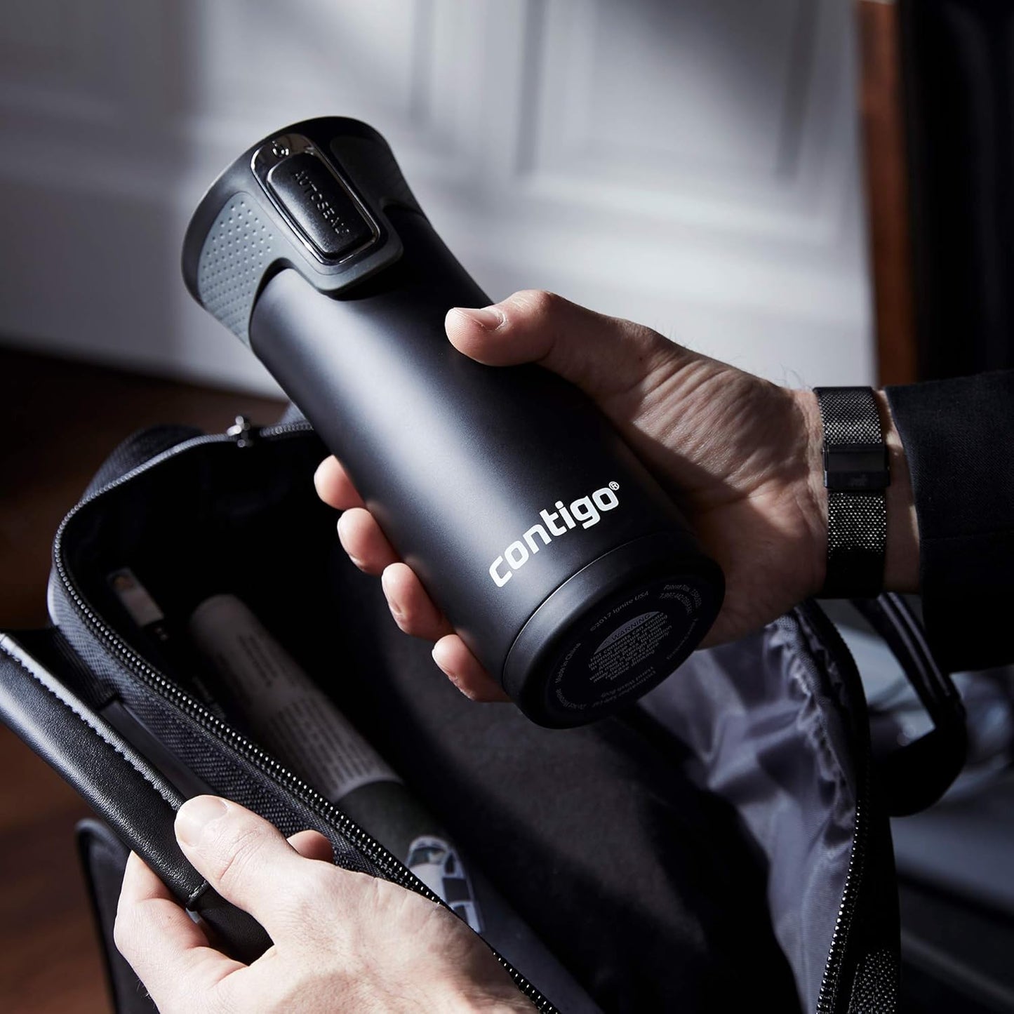Contigo AUTOSEAL West Loop Vacuum-Insulated Stainless Steel Travel Mug with Easy-Clean Lid 12 oz Blueberry