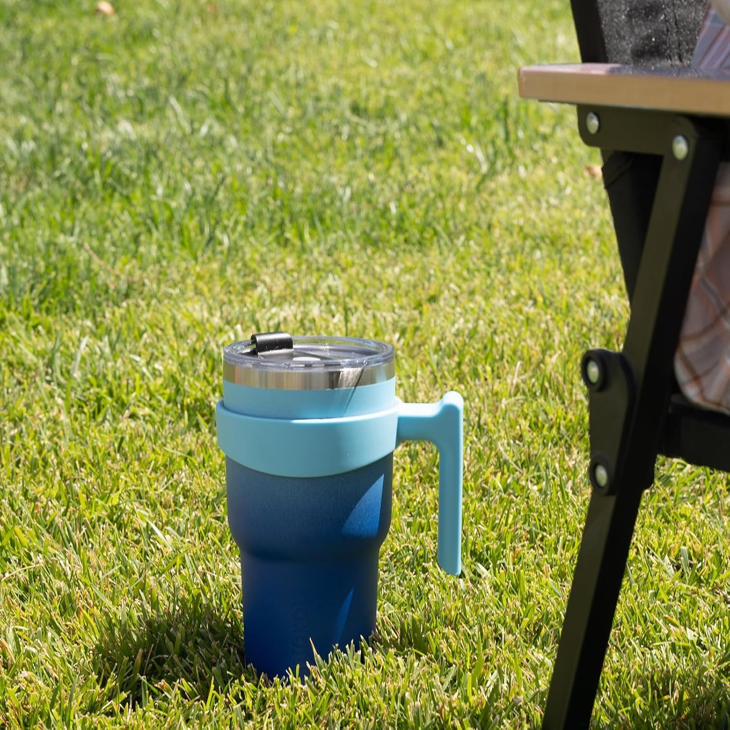 BJPKPK Tumbler With Handle And Straw Lid 40 oz Stainless Steel Insulated Coffee Tumbler Cups For Home, Office or Car,Turquoise