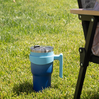 BJPKPK Tumbler With Handle And Straw Lid 40 oz Stainless Steel Insulated Coffee Tumbler Cups For Home, Office or Car,Turquoise