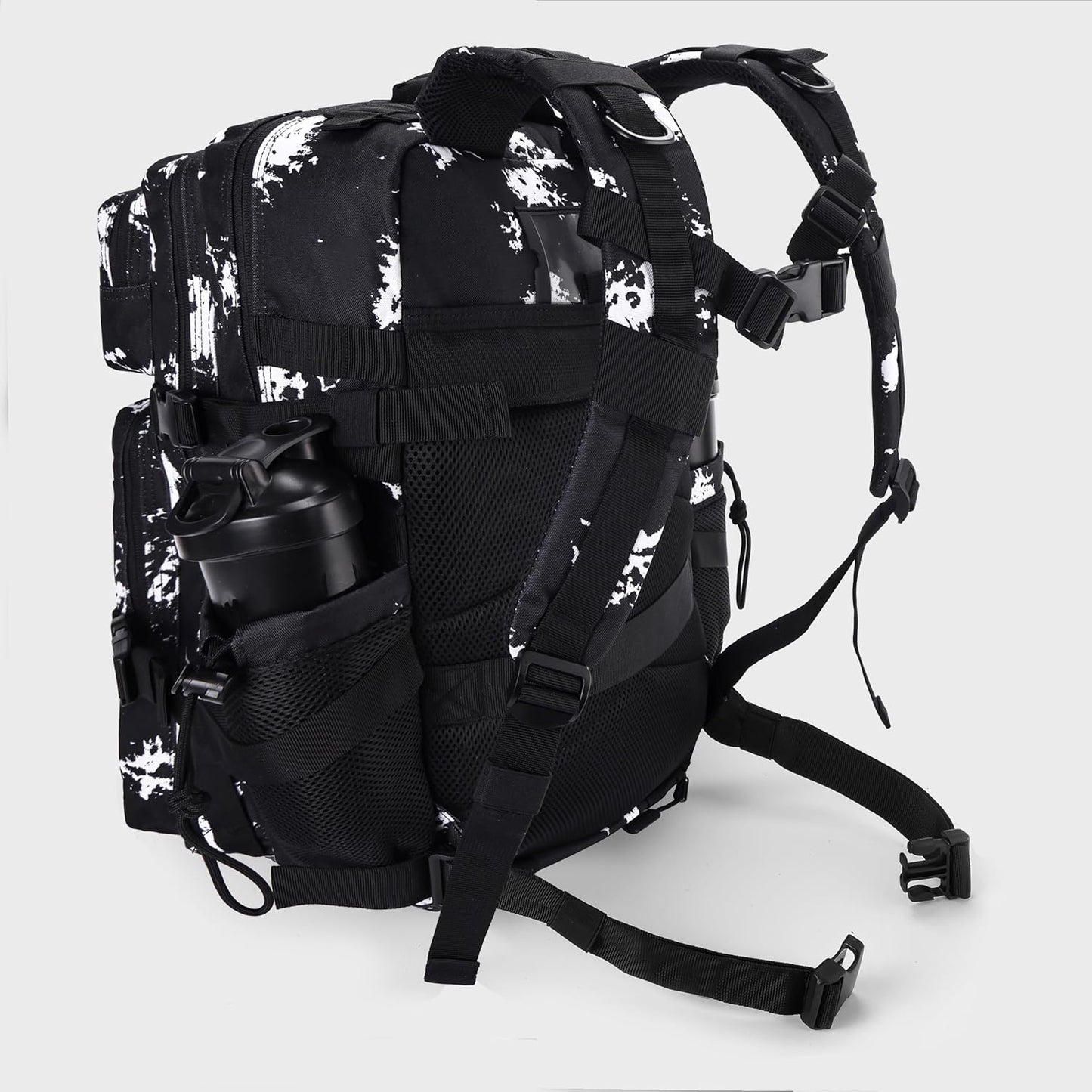 LHI Military Tactical Backpack for Men and Women 45L Army 3 Days Assault Pack Bag Large Rucksack with Molle System - Black - Colors A