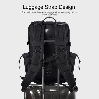 LHI Military Tactical Backpack for Men and Women 45L Army 3 Days Assault Pack Bag Large Rucksack with Molle System - Black - Colors A