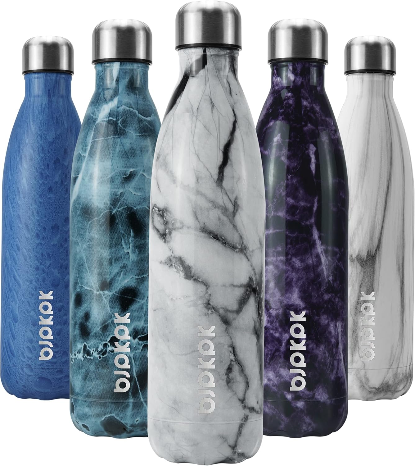 BJPKPK Insulated Water Bottle 12oz Small Stainless Steel Water Bottles Reusable Metal Thermal Keep Cold and Hot,Dreamy Purple - Colors A
