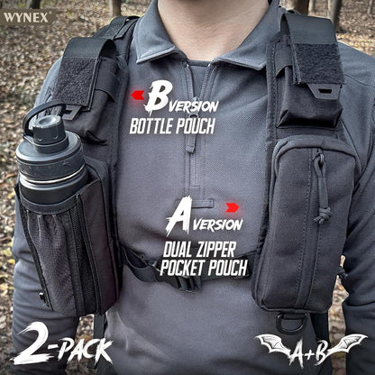 WYNEX Molle Tactical Pouches of Water Bottle Pouch Version, Tactical Accessories Backpack Strap Pouch Water Bottle Carrier Holder Molle Accessories for Backpacks