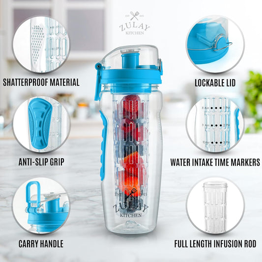 Portable Water Bottle with Fruit Infuser