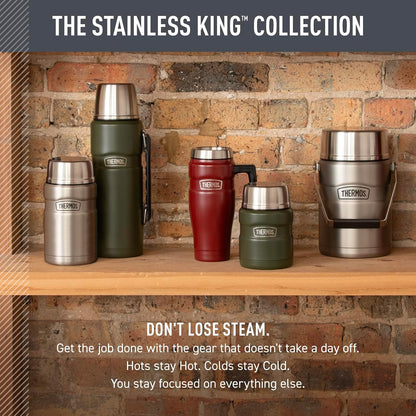Thermos Stainless King 16 Ounce Coffee Desk Mug, Matte Steel