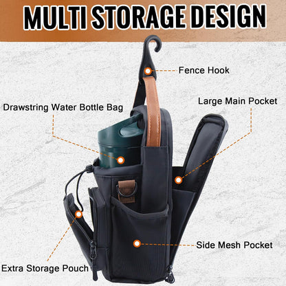 Magnetic Gym Bag for Men and Women, Water Bottle Holder, Gym Pouch with Shoulder Strap for Travel, Sports, Work, Fitness (Strap)