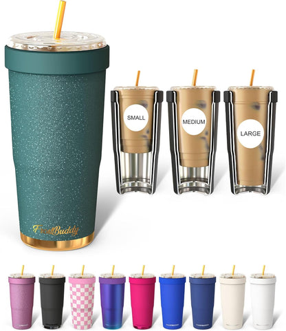 Frost Buddy Togo Buddy | 30 oz Stainless Steel Vacuum Insulated Tumbler | To Go Coffee Cup – Iced Coffee Cups, Iced Coffee Sleeve, Travel Mug, Thermal Cup for Hot & Cold Drinks, Dunkin Cup (Pencil) - Colors B
