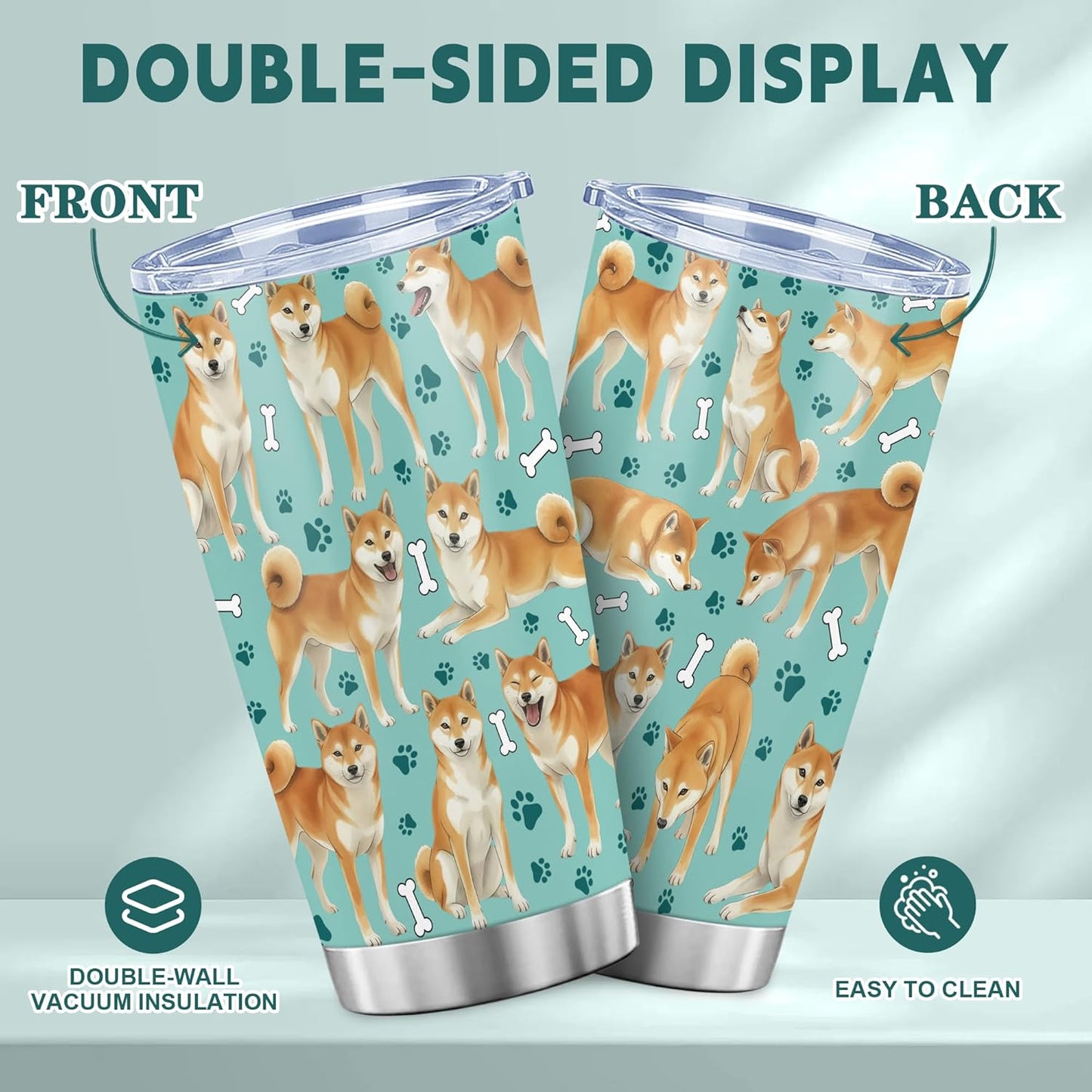Beagle Gifts for Women Men, 40oz Stainless Steel Insulated Tumbler Travel Cup Mug, Funny and Unique Beagle Gifts for Dog Lover - Colors B