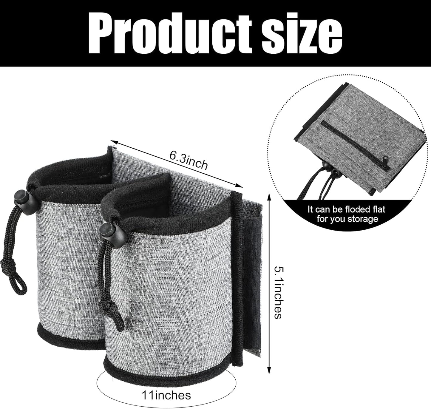 Luggage Cup Holder for Suitcases,Travel Must Haves,Free Hand Drinks Carrier Coffee Mugs Holder,Universal Luggage Accessories for Flight Attendants,Business Travelers Travel Essential - Black