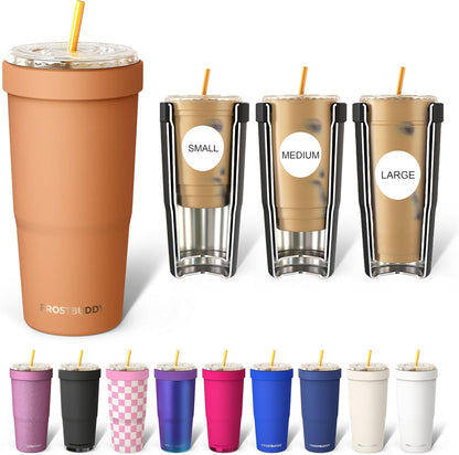 Frost Buddy Togo Buddy | 30 oz Stainless Steel Vacuum Insulated Tumbler | To Go Coffee Cup – Iced Coffee Cups, Iced Coffee Sleeve, Travel Mug, Thermal Cup for Hot & Cold Drinks, Dunkin Cup (Pencil) - Colors A