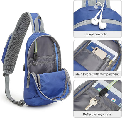 G4Free Sling Bag RFID Blocking Lightweight Crossbody Backpack Chest Shoulder Bag for Travel Sports Running