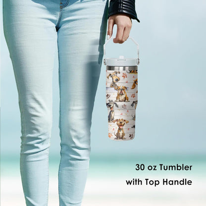 30 oz Peacock Blue Flip Straw Tumbler with Top Handle for Peacock Blue Lover Resuable Vacuum Insulated Flip Top Water bottle for Home Office Car