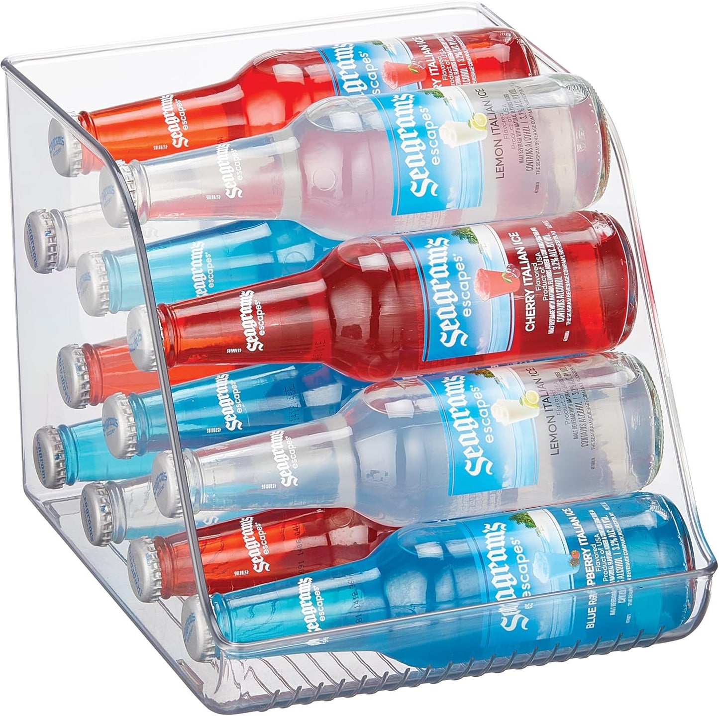iDesign Water Bottle Organizer for Fridge or Pantry - Clear - Made in USA