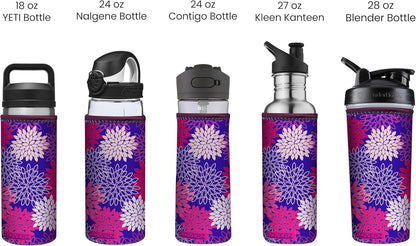 24-30oz 750ml Water Bottle Carrier with Shoulder Strap, Water Bottle Insulator - Midnight Mums