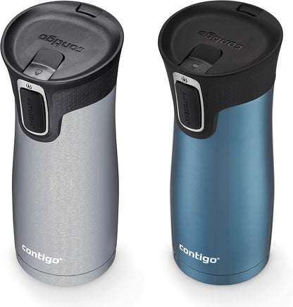 Contigo AUTOSEAL West Loop Vacuum-Insulated Stainless Steel Travel Mug with Easy-Clean Lid 12 oz Blueberry