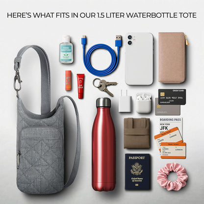 Travelon Anti-Theft Boho Insulated Water Bottle Tote