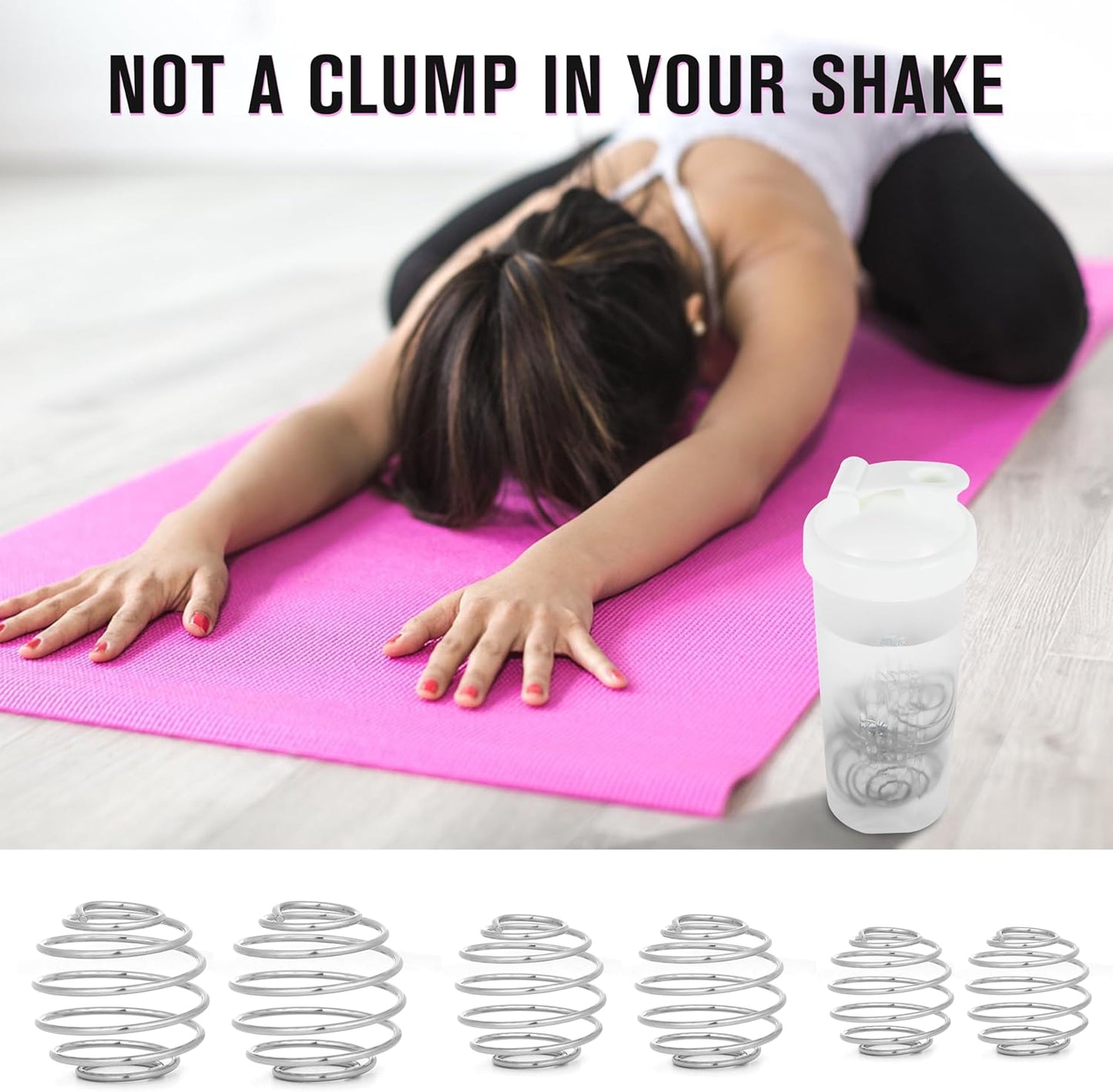 4 Pcs 2.1-Inch Large Size Shaker Balls for Protein Shakes,Milkshake and Salad Dressing,304 Stainless Steel Shaker Ball