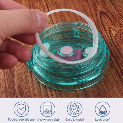 Joshey Tumbler Lid Rubber Seal Replacement Compatible with Reduce Kids Coldee 2.0 Mug 14 oz, 18 oz, 6Pcs BPA-Free Silicone Gasket Accessories