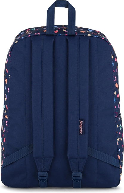 JanSport SuperBreak One Backpacks - Durable, Lightweight Bookbag with 1 Main Compartment, Front Utility Pocket with Built-in Organizer - Premium Backpack, Black - Colors B