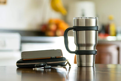 STRATA CUPS 30 oz Tumbler Handle - Available For 30 oz YETI Tumbler, OZARK TRAIL, Rambler Tumbler- BPA free (Black)